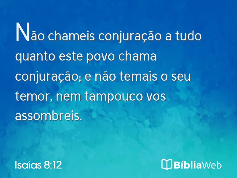 Isaías 8:12 em imagem para compartilhar