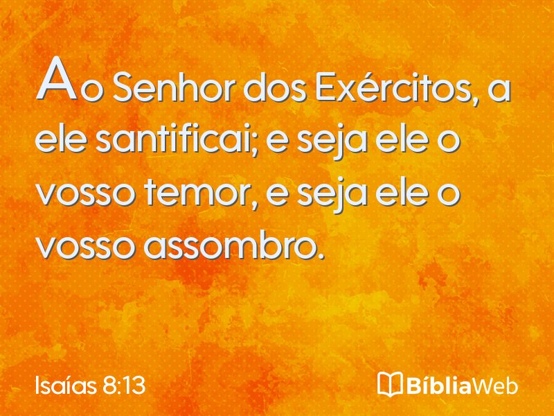 Isaías 8:13 em imagem para compartilhar