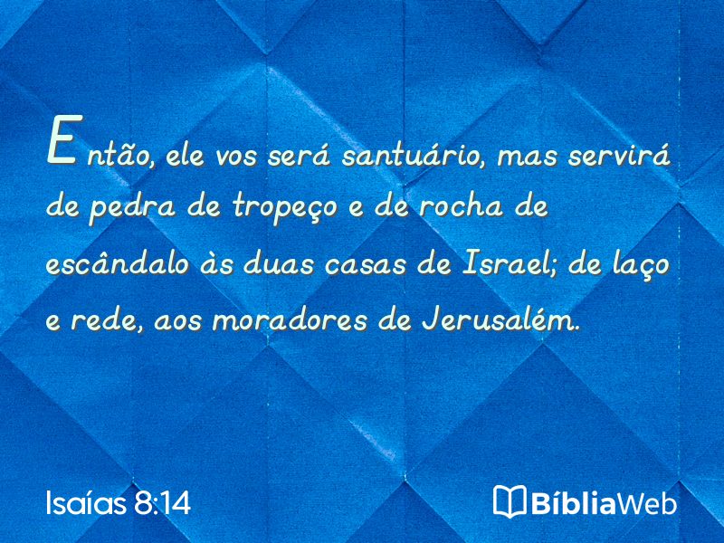 Isaías 8:14 em imagem para compartilhar