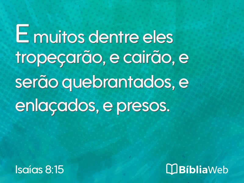 Isaías 8:15 em imagem para compartilhar