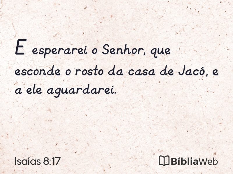 Isaías 8:17 em imagem para compartilhar