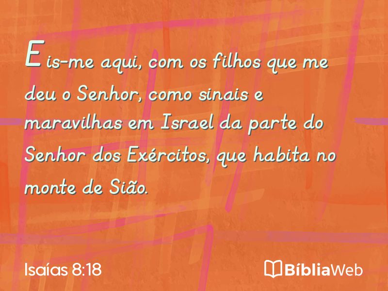 Isaías 8:18 em imagem para compartilhar