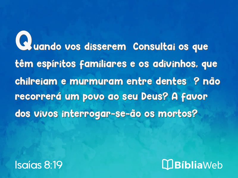Isaías 8:19 em imagem para compartilhar