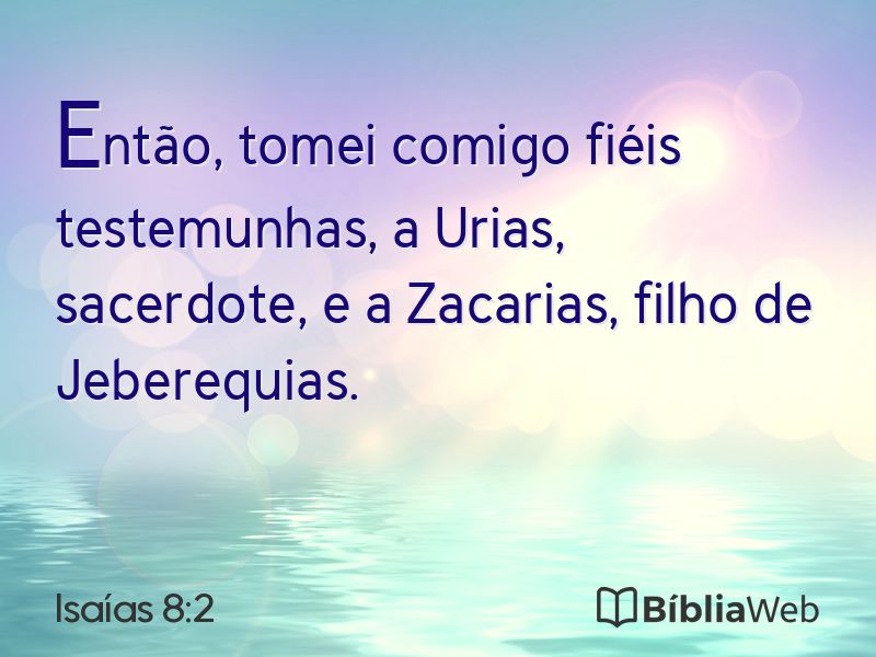 Isaías 8:2 em imagem para compartilhar