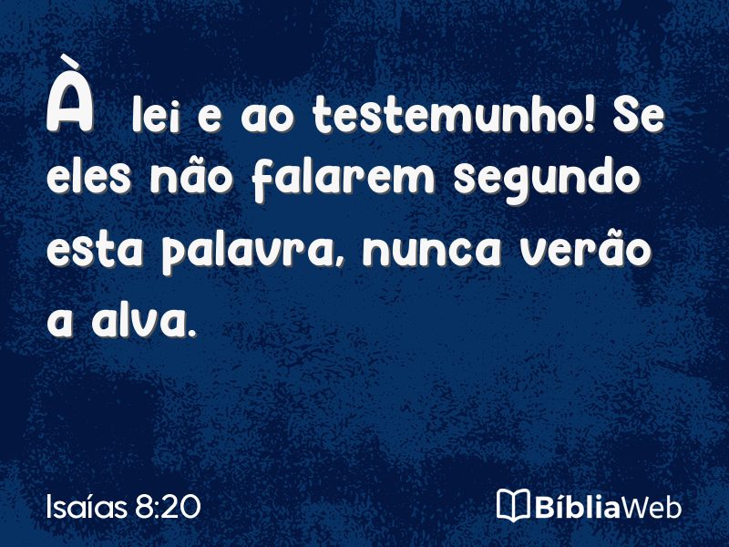 Isaías 8:20 em imagem para compartilhar