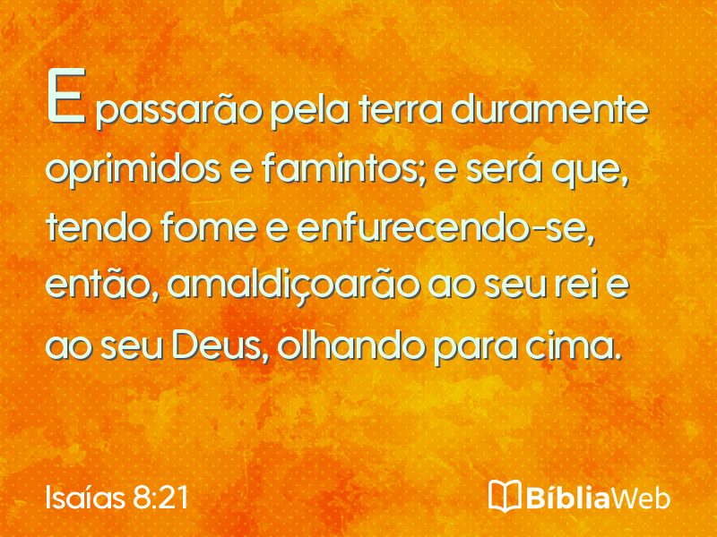 Isaías 8:21 em imagem para compartilhar