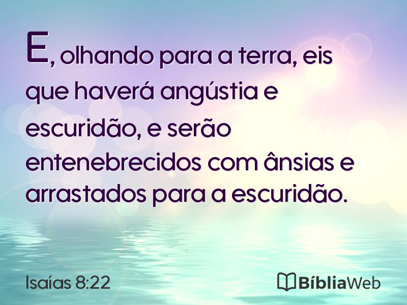 Isaías 8:22 em imagem para compartilhar