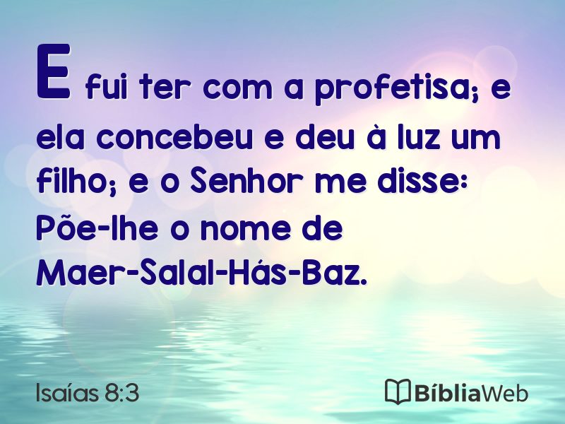 Isaías 8:3 em imagem para compartilhar