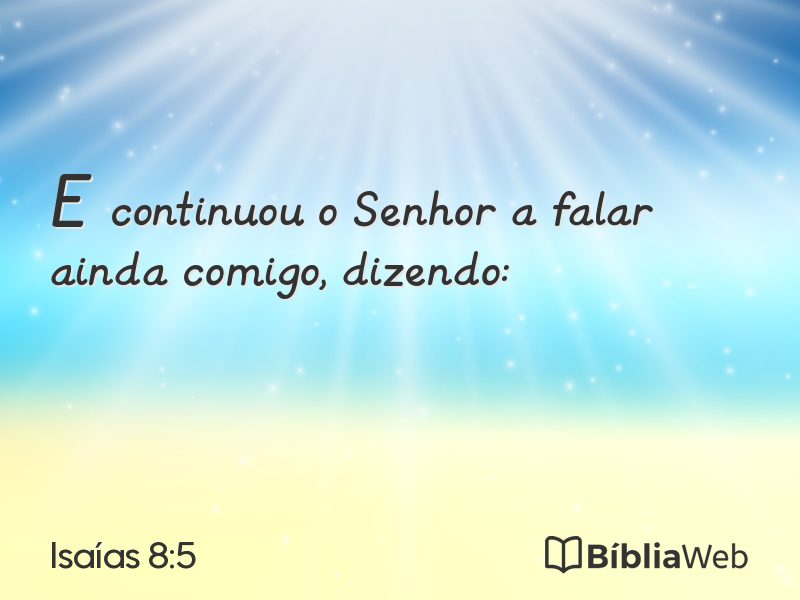 Isaías 8:5 em imagem para compartilhar