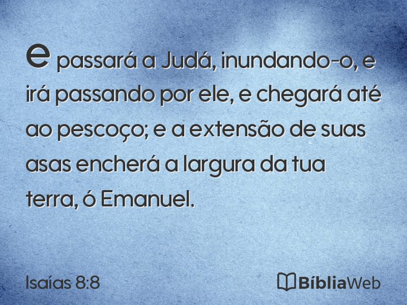 Isaías 8:8 em imagem para compartilhar