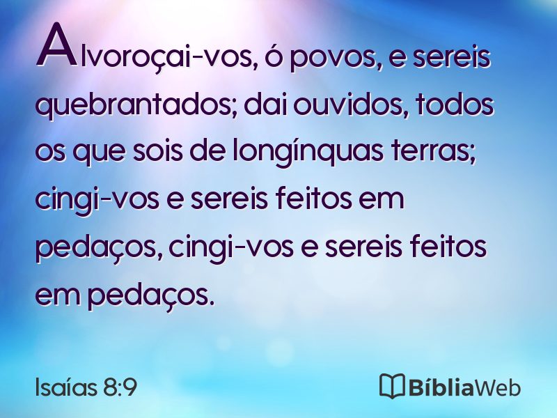 Isaías 8:9 em imagem para compartilhar