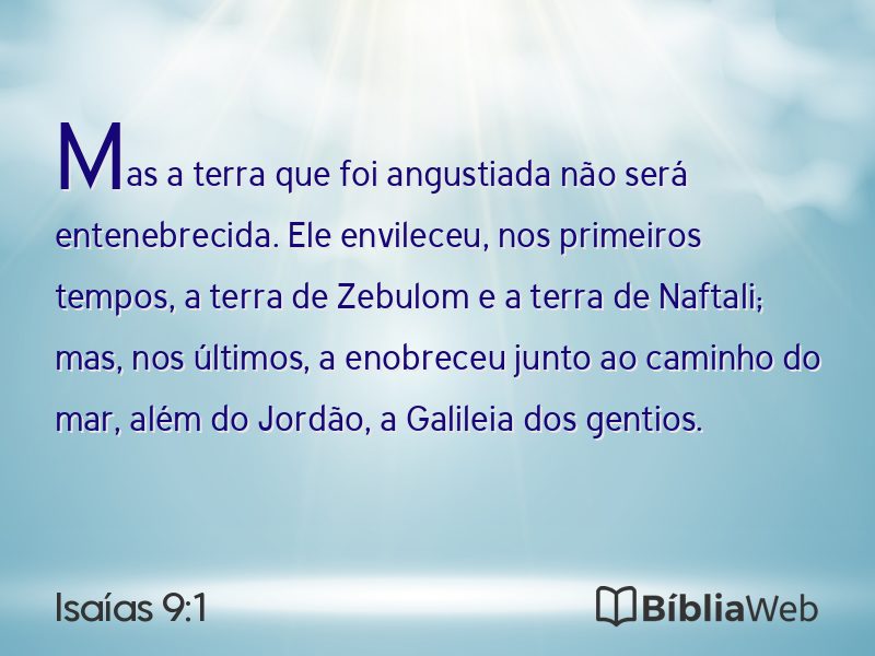 Isaías 9:1 em imagem para compartilhar