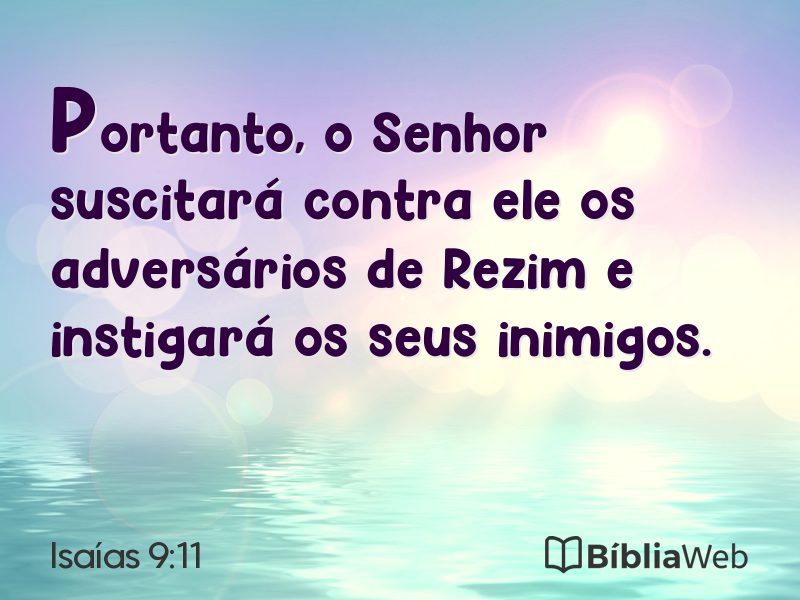 Isaías 9:11 em imagem para compartilhar