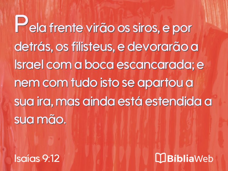 Isaías 9:12 em imagem para compartilhar