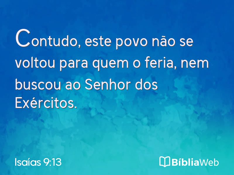 Isaías 9:13 em imagem para compartilhar
