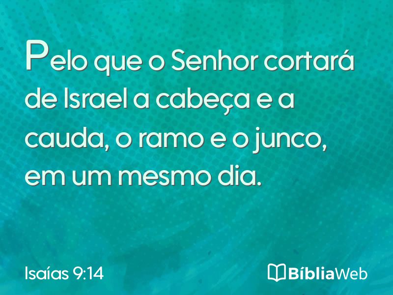 Isaías 9:14 em imagem para compartilhar