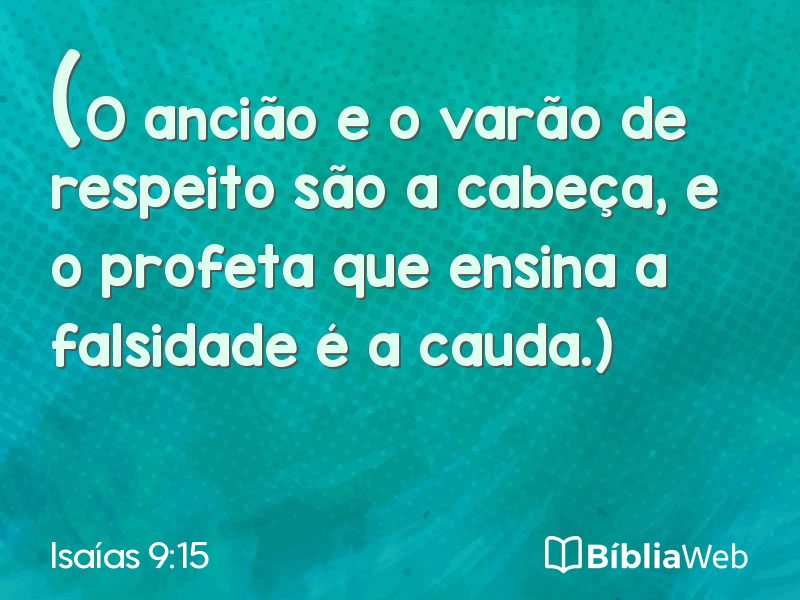 Isaías 9:15 em imagem para compartilhar
