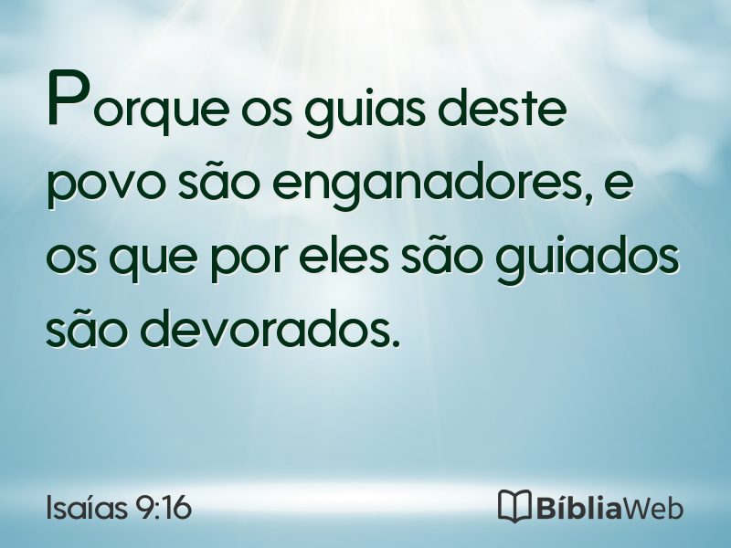 Isaías 9:16 em imagem para compartilhar