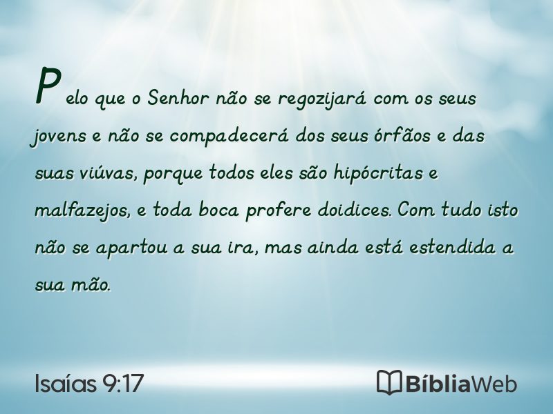 Isaías 9:17 em imagem para compartilhar
