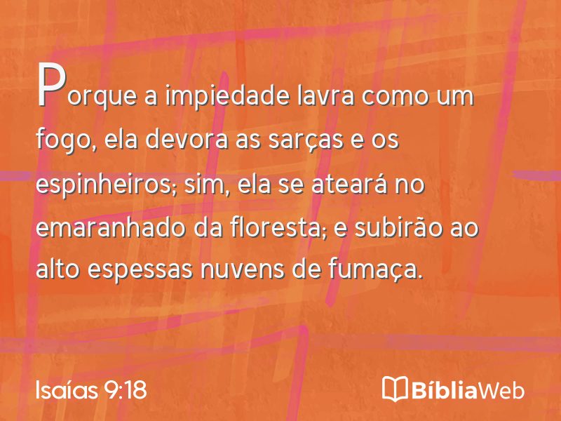 Isaías 9:18 em imagem para compartilhar