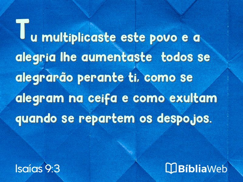Isaías 9:3 em imagem para compartilhar