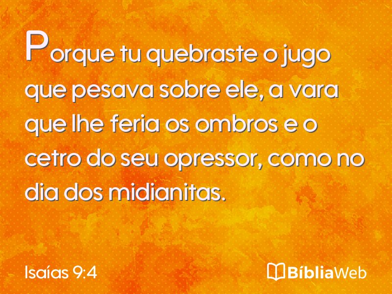 Isaías 9:4 em imagem para compartilhar