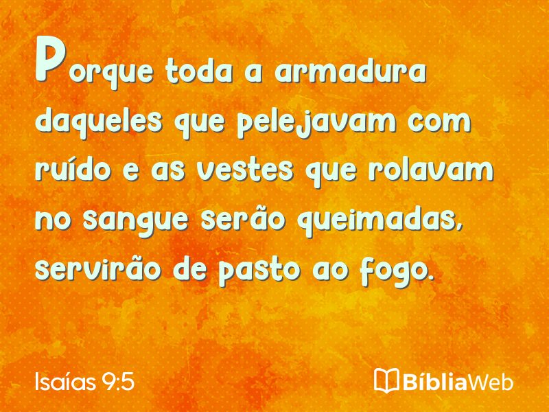 Isaías 9:5 em imagem para compartilhar