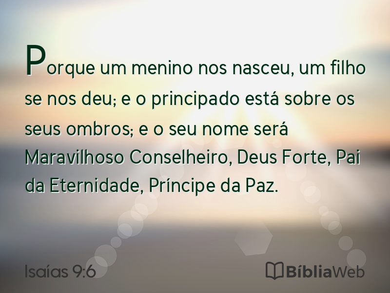 Isaías 9:6 em imagem para compartilhar