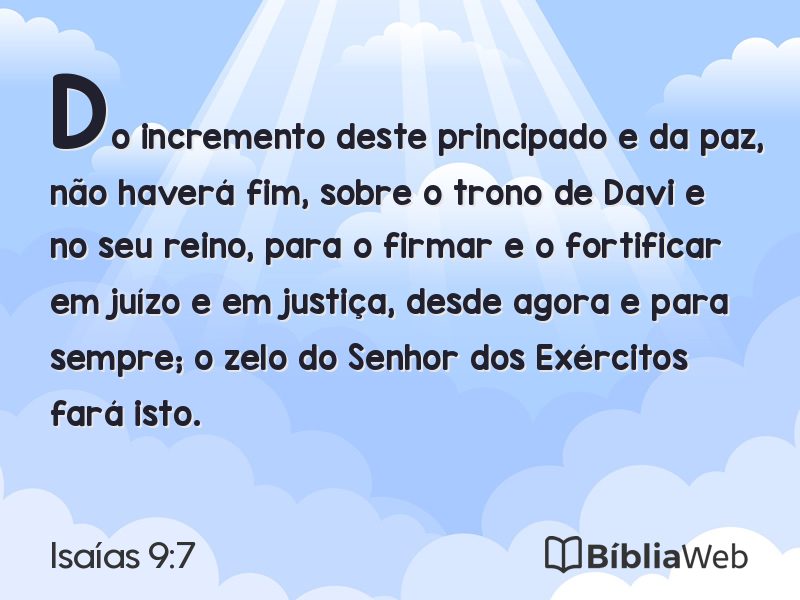 Isaías 9:7 em imagem para compartilhar