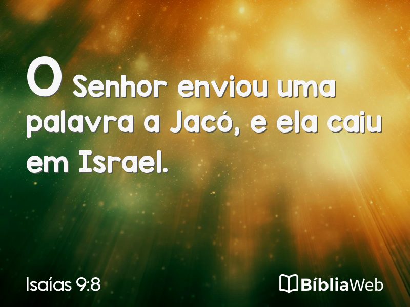 Isaías 9:8 em imagem para compartilhar