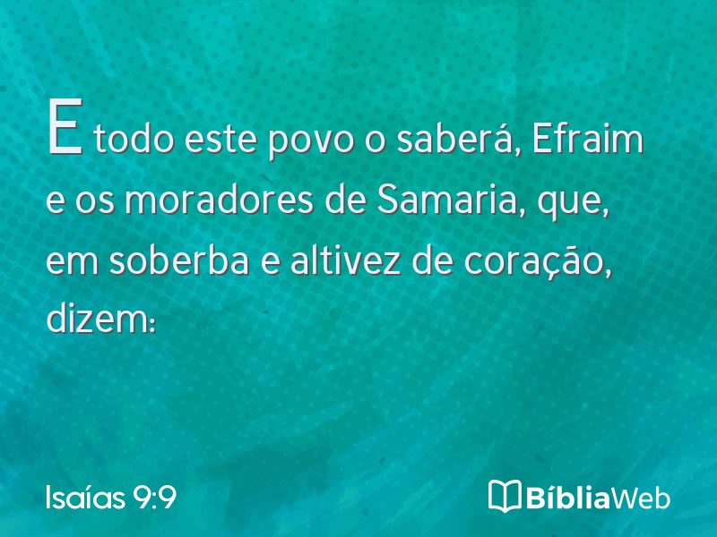 Isaías 9:9 em imagem para compartilhar