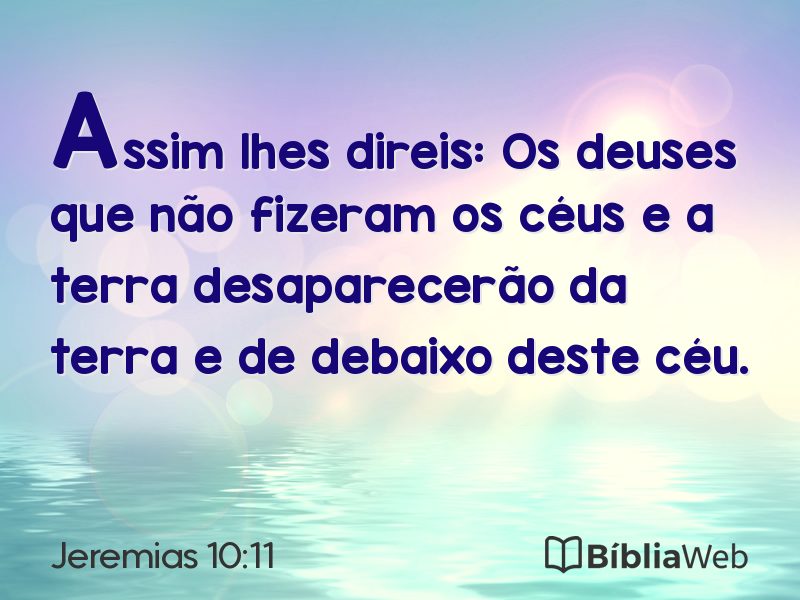 Jeremias 10:11 em imagem para compartilhar