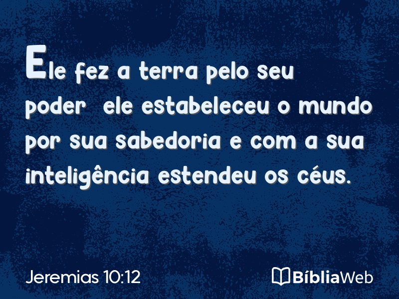 Jeremias 10:12 em imagem para compartilhar