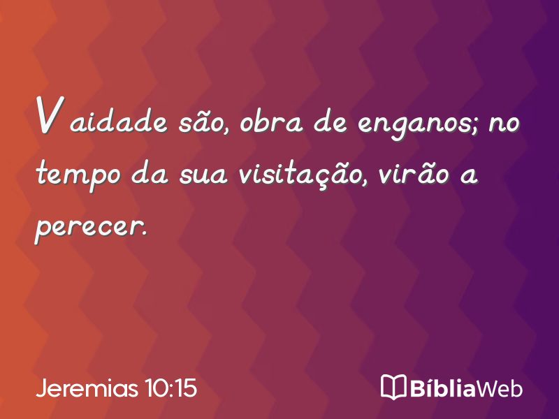 Jeremias 10:15 em imagem para compartilhar