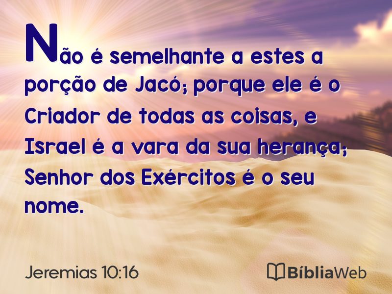 Jeremias 10:16 em imagem para compartilhar