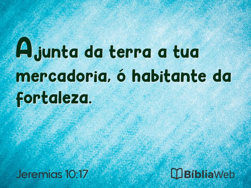 Jeremias 10:17 em imagem para compartilhar