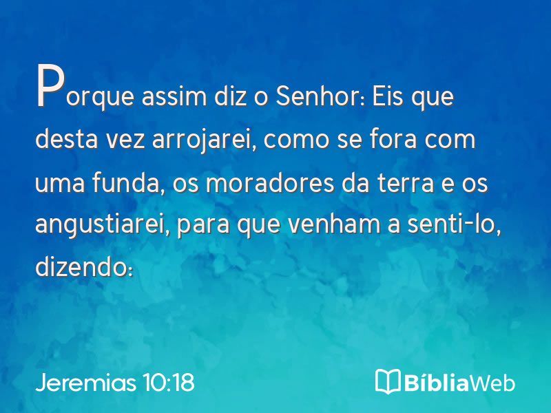 Jeremias 10:18 em imagem para compartilhar