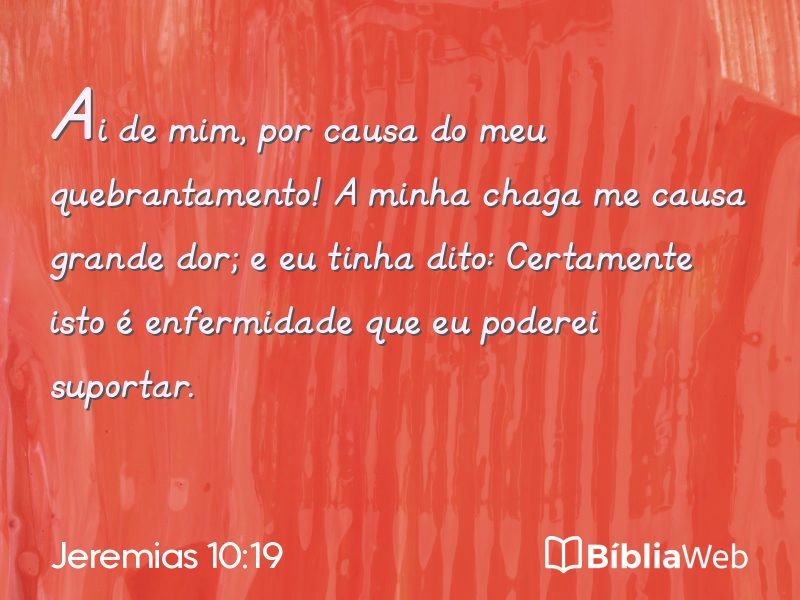 Jeremias 10:19 em imagem para compartilhar