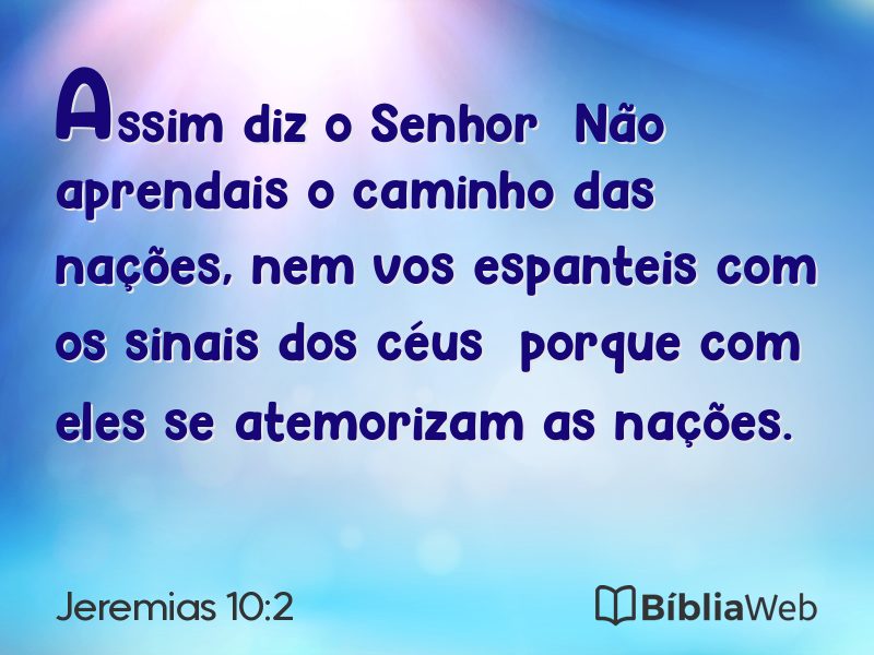 Jeremias 10:2 em imagem para compartilhar