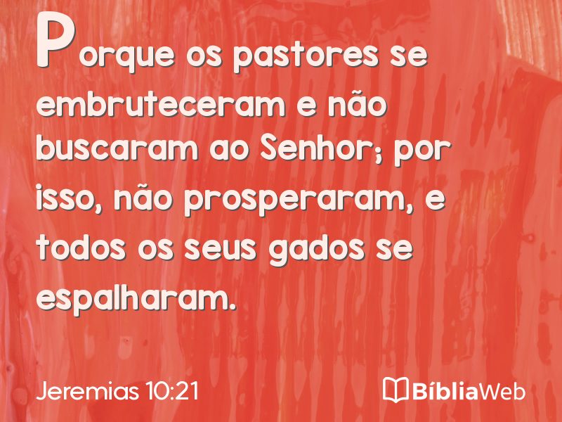 Jeremias 10:21 em imagem para compartilhar