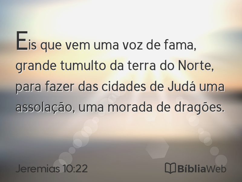 Jeremias 10:22 em imagem para compartilhar