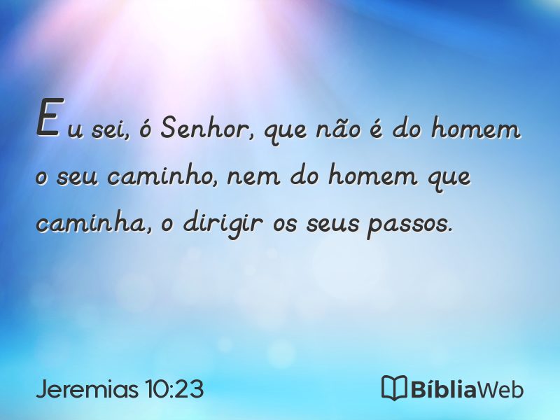 Jeremias 10:23 em imagem para compartilhar