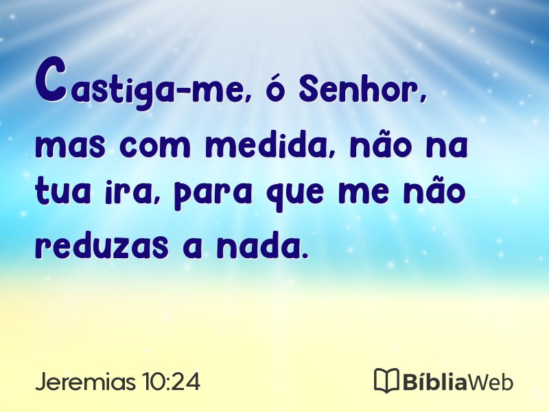 Jeremias 10:24 em imagem para compartilhar