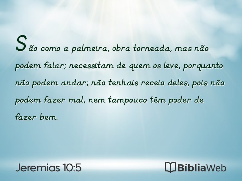 Jeremias 10:5 em imagem para compartilhar
