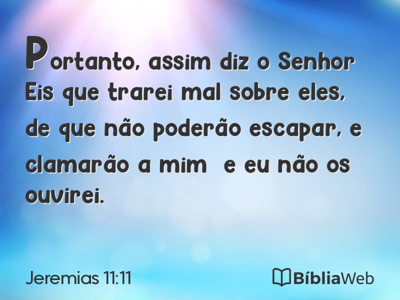 Jeremias 11:11 em imagem para compartilhar