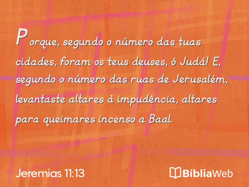 Jeremias 11:13 em imagem para compartilhar