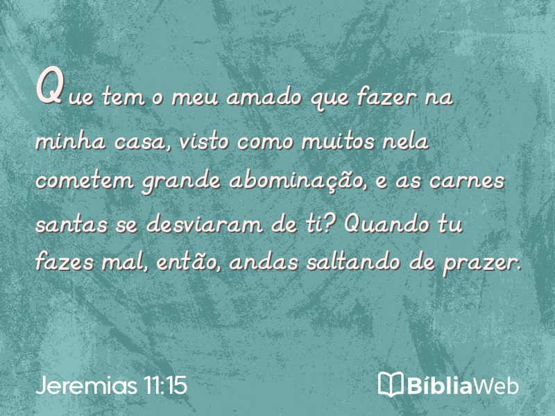 Jeremias 11:15 em imagem para compartilhar