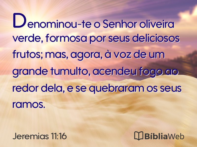 Jeremias 11:16 em imagem para compartilhar