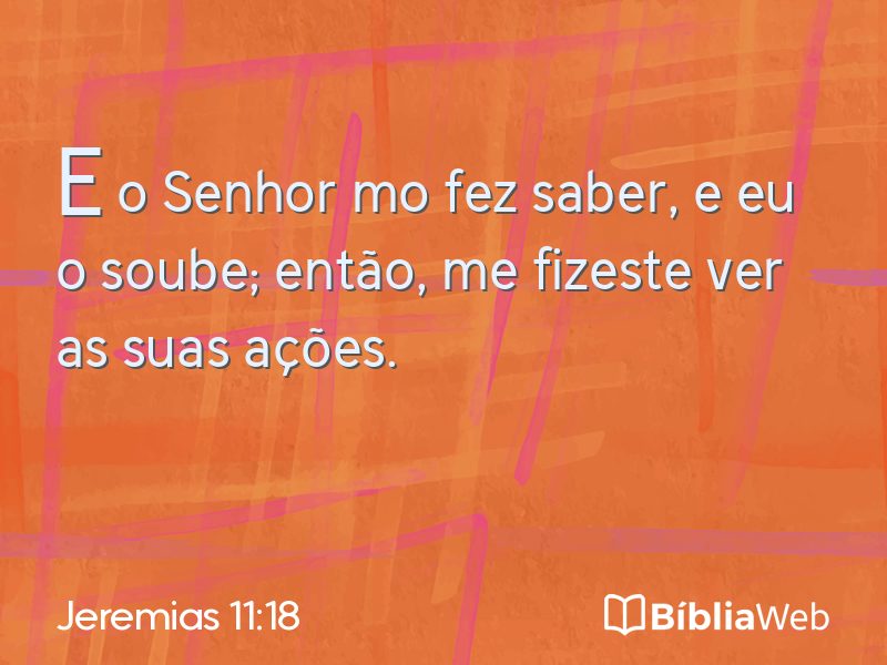 Jeremias 11:18 em imagem para compartilhar