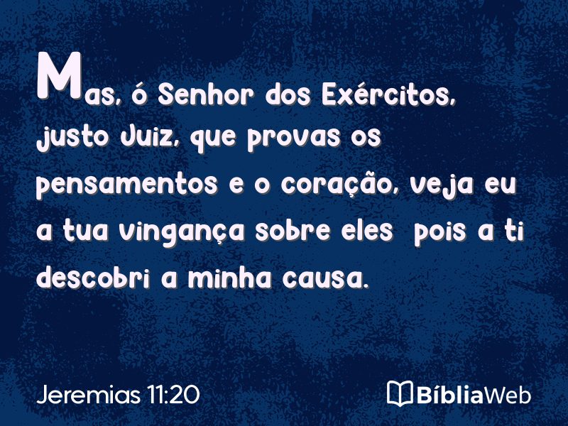 Jeremias 11:20 em imagem para compartilhar